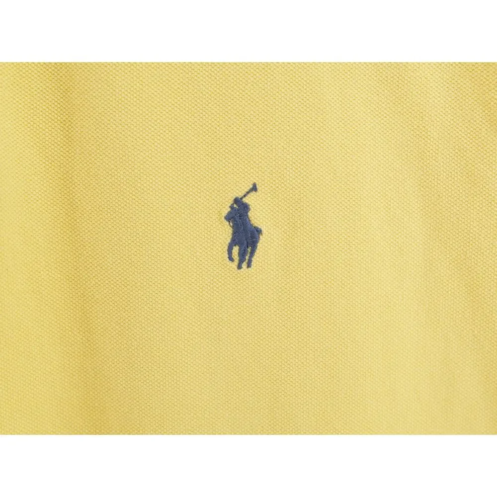 Polo Ralph Lauren Mens XL Yellow Polo Shirt Classic Fit Short Sleeve Casual Work
